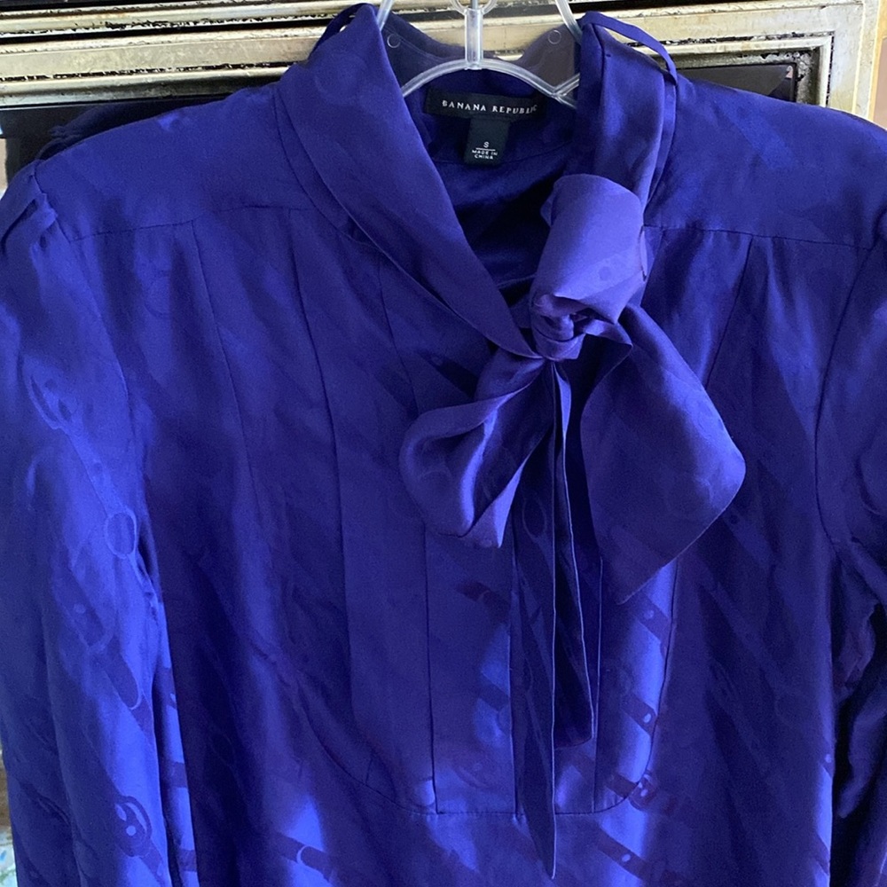 Banana Republic Women’s Silk Dress, Size S, Indigo - Picture 3 of 6